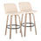 LumiSource Toriano 30" Barstool, Set/2, WH/CR/BK - B30-TRNOPU-GRTZQ2WWCR2