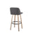 LumiSource Toriano 30" Barstool, Set/2, WH/GY/BK