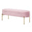 LumiSource Chloe Storage Bench, Gold/Blush Pink