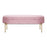 LumiSource Chloe Storage Bench, Gold/Blush Pink
