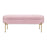 LumiSource Chloe Storage Bench, Gold/Blush Pink