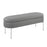 LumiSource Chloe Storage Bench in Chrome/Grey PU - BC-CHLOESTORGY