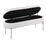 LumiSource Chloe Storage Bench in Chrome/White PU