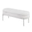 LumiSource Chloe Storage Bench in Chrome/White PU