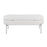 LumiSource Chloe Storage Bench in Chrome/White PU