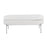 LumiSource Chloe Storage Bench in Chrome/White PU