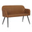 LumiSource Daniella High Back Bench in Black Steel/Camel PU - BC-DANIELLAHBBKCAM