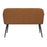 LumiSource Daniella High Back Bench in Black Steel/Camel PU