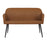 LumiSource Daniella High Back Bench in Black Steel/Camel PU