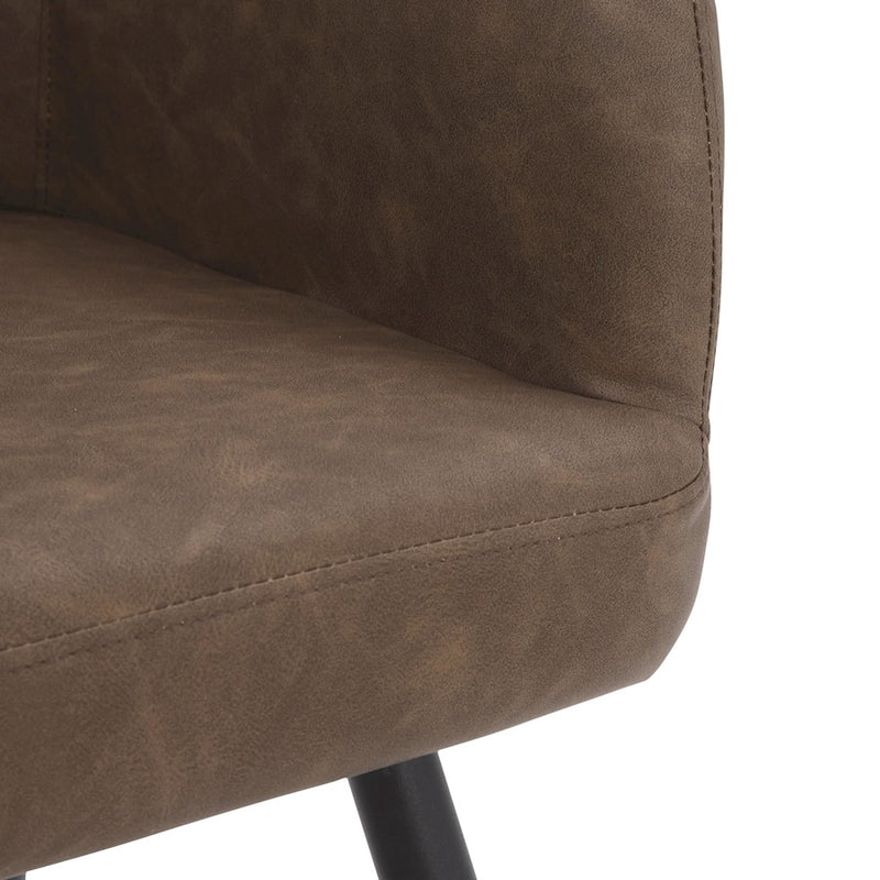 LumiSource Daniella Back Bench, Black Metal/Espresso PU