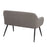 LumiSource Daniella Back Bench, Black Metal/Grey PU