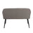LumiSource Daniella Back Bench, Black Metal/Grey PU