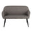 LumiSource Daniella Back Bench, Black Metal/Grey PU