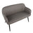 LumiSource Daniella Back Bench, Black Metal/Grey PU