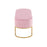 LumiSource Demi Pleated Bench in Gold Steel/Pink Velvet