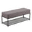 LumiSource Daniella Shelf Bench, Black Steel/Charcoal - BC-DNLLASHLFBKCHAR