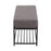 LumiSource Daniella Shelf Bench, Black Steel/Charcoal