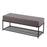 LumiSource Daniella Shelf Bench, Black Steel/Charcoal
