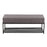 LumiSource Daniella Shelf Bench, Black Steel/Charcoal