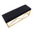 LumiSource Folia Metal Bench in Gold Steel/Black Velvet