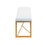 LumiSource Folia Metal Bench in Gold Steel/White Velvet