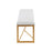 LumiSource Folia Metal Bench in Gold Steel/White PU