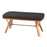 LumiSource Folia Bench in Natural Wood/Charcoal Fabric