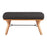 LumiSource Folia Bench in Natural Wood/Charcoal Fabric