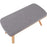 LumiSource Folia Bench in Natural Wood/Light Grey Fabric