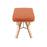 LumiSource Folia Bench in Natural Wood/Orange Fabric