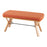 LumiSource Folia Bench in Natural Wood/Orange Fabric