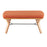 LumiSource Folia Bench in Natural Wood/Orange Fabric