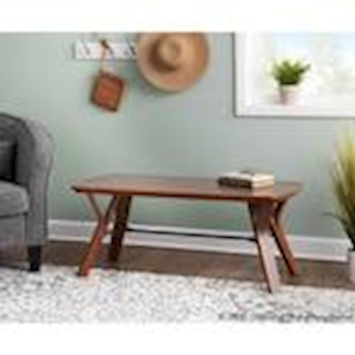 LumiSource Folia Bench in Walnut Wood