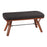 LumiSource Folia Bench in Walnut Wood/Charcoal Fabric - BC-FOLIAWLCHAR