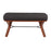 LumiSource Folia Bench in Walnut Wood/Charcoal Fabric