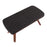 LumiSource Folia Bench in Walnut Wood/Charcoal Fabric