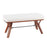 LumiSource Folia Bench in Walnut Wood/Cream Fabric - BC-FOLIAWLCR