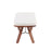 LumiSource Folia Bench in Walnut Wood/Cream Fabric