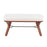 LumiSource Folia Bench in Walnut Wood/Cream Fabric