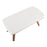 LumiSource Folia Bench in Walnut Wood/Cream Fabric