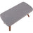 LumiSource Folia Bench in Walnut Wood/Light Grey Fabric