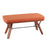 LumiSource Folia Bench in Walnut Wood/Orange Fabric - BC-FOLIAWLO