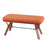LumiSource Folia Bench in Walnut Wood/Orange Fabric
