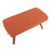 LumiSource Folia Bench in Walnut Wood/Orange Fabric