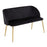 LumiSource Fran Bench in Gold Steel/Black Velvet - BC-FRANAUVBK