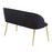 LumiSource Fran Bench in Gold Steel/Black Velvet