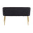 LumiSource Fran Bench in Gold Steel/Black Velvet