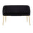 LumiSource Fran Bench in Gold Steel/Black Velvet
