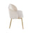 LumiSource Fran Bench in Gold Steel/Cream Velvet