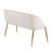 LumiSource Fran Bench in Gold Steel/Cream Velvet